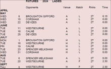 Click for a larger image of Ladies Fixtures 2023